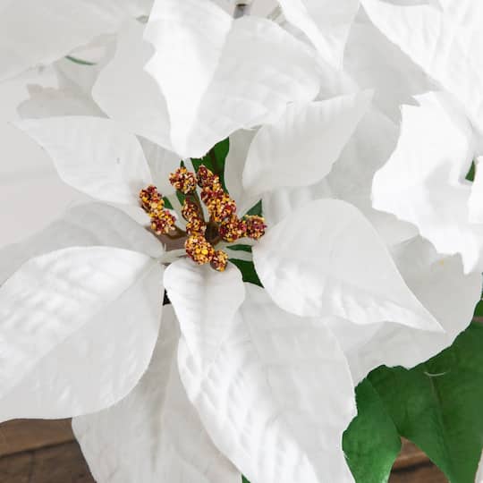 Nearly Natural 9" Artificial Potted Poinsettia Plants, 2ct.